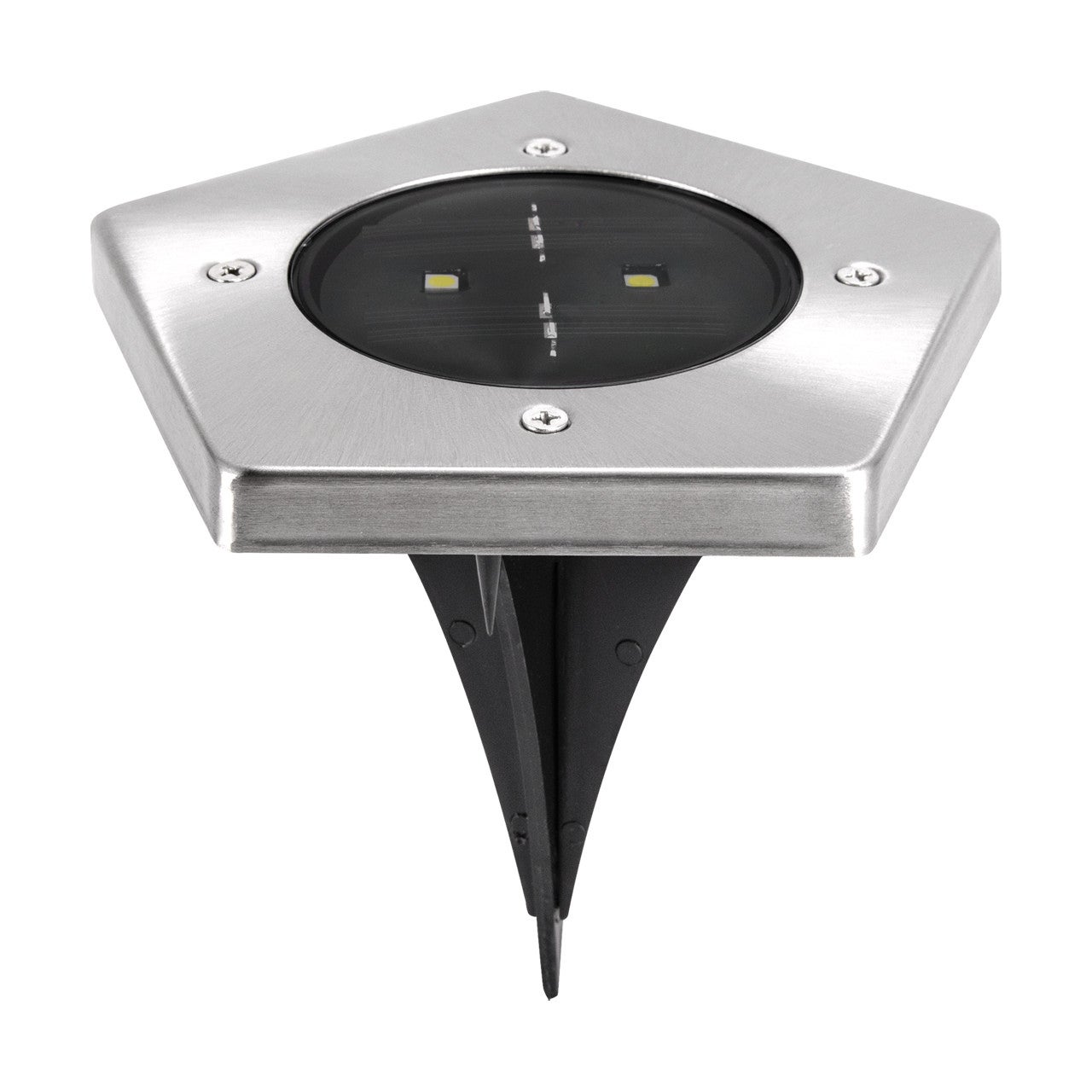 Lampa gruntowa solarna LED GARET chromowana 0,5W 5700K 20lm metal wym:13x14x14cm IP65 Struhm