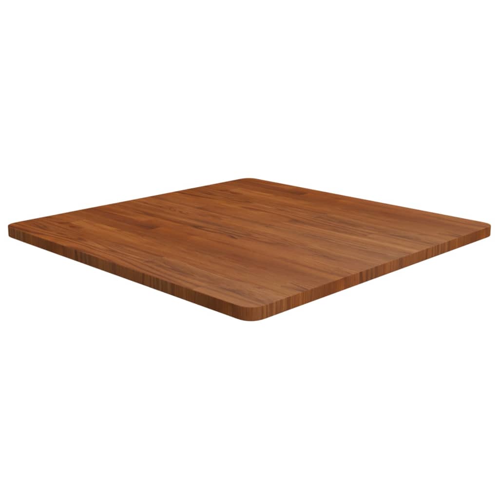 vidaXL Kwadratowy blat do stolika, ciemnobrązowy, 80x80x2,5 cm, dębowy
