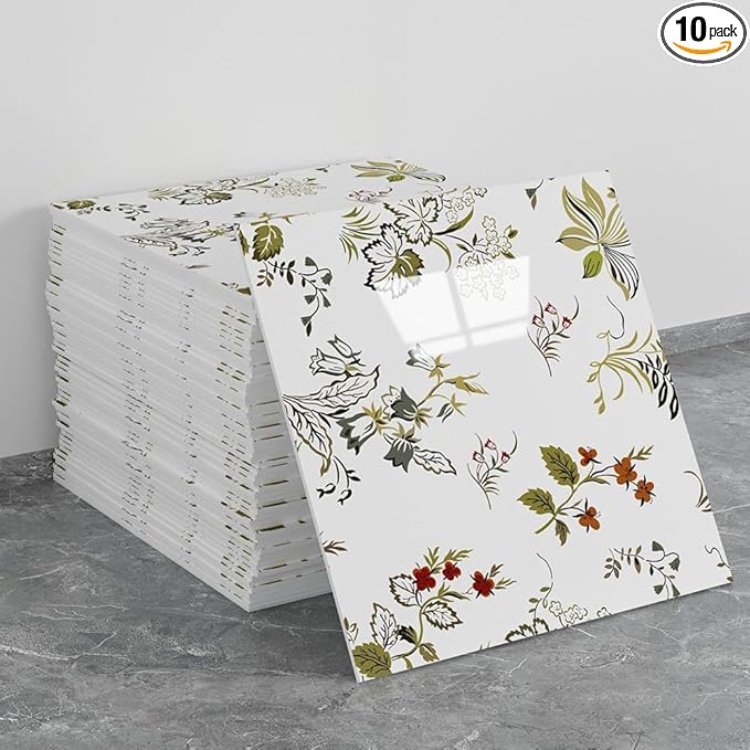 Zestaw 10 samoprzylepnych paneli tapety z wzorem marmuru (nie są to prawdziwe płytki, wymiary: 30 x 30 cm)