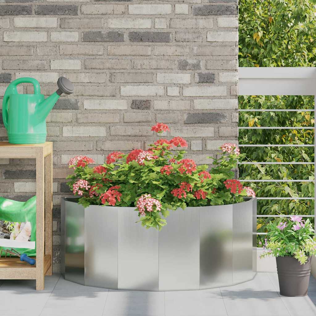 Donica Srebrny 90 x 45 x 35 cm Stal Galwanizowana vidaXL