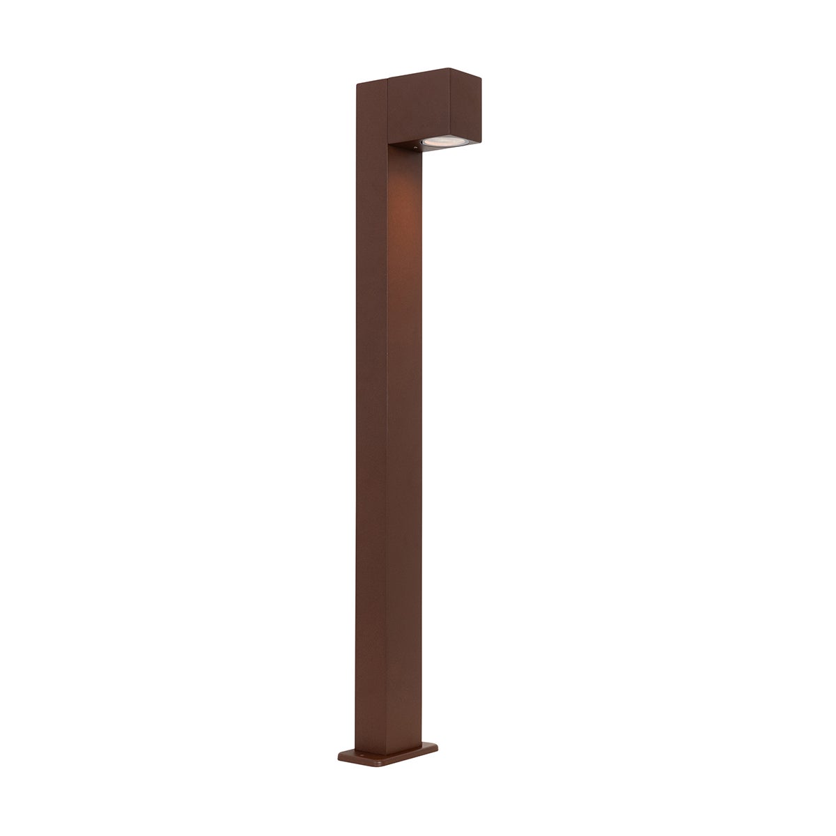 Qazqa przemysłowy lampa słupkowa do ogród - Baleno - rdza-brązowy, max. 35w, kompatybilny z żarówką LED, gu10, 80cm, IP44