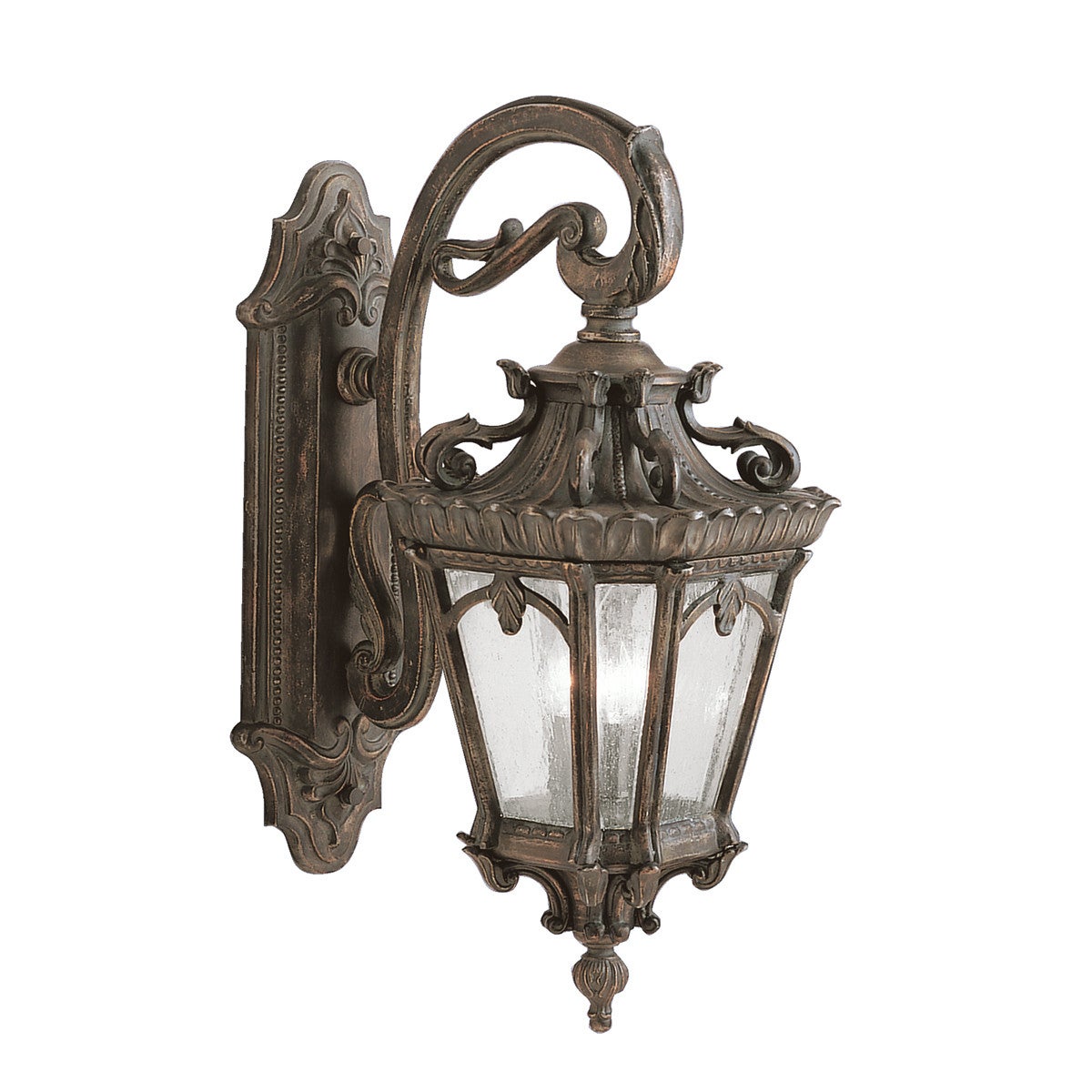 Lampa ścienna zewnętrzna brązowa E14 60W Tournai Kichler