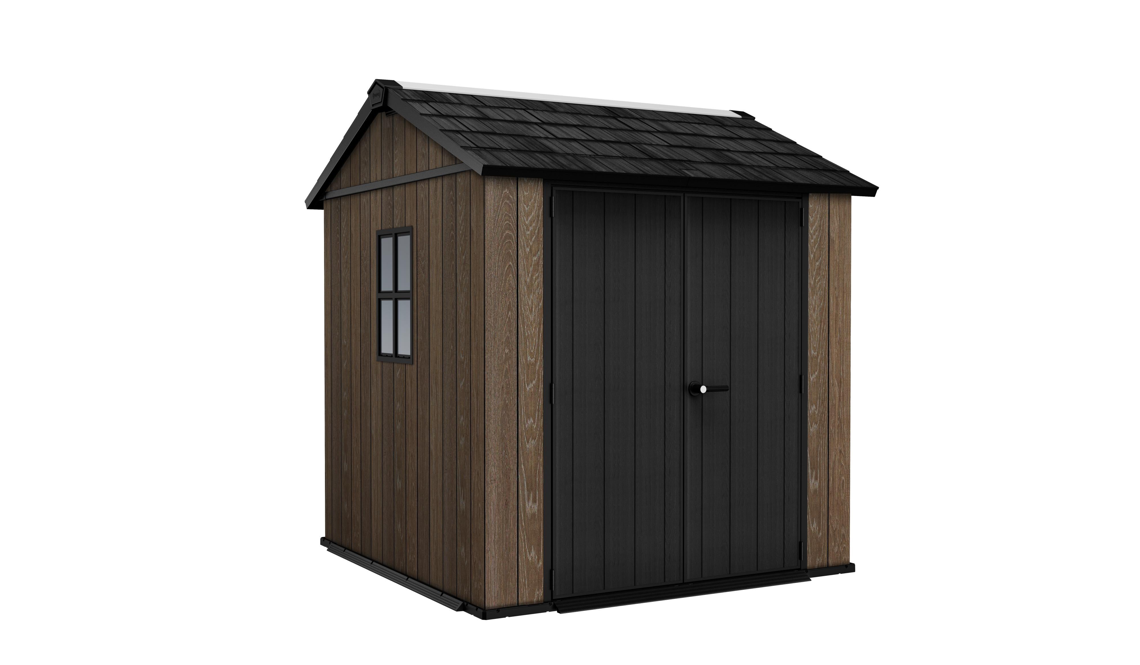Domek ogrodowy Keter Apex 7,5 x 7 Walnut, z podłogą