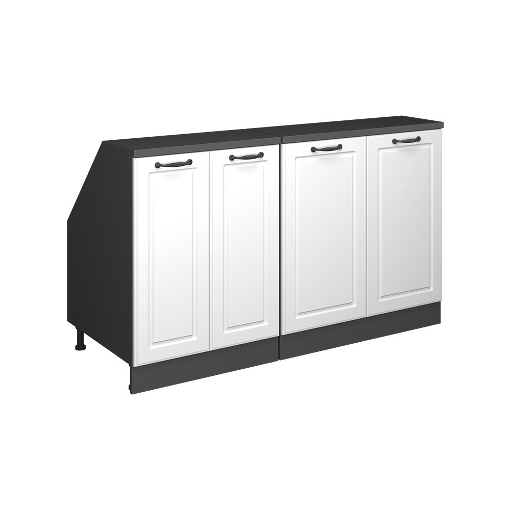 Vicco Zestaw szafek na dach skośny Rion, Biały domek wiejski, 140 cm Zestaw 2 korpusów szafy głębokość 60 cm