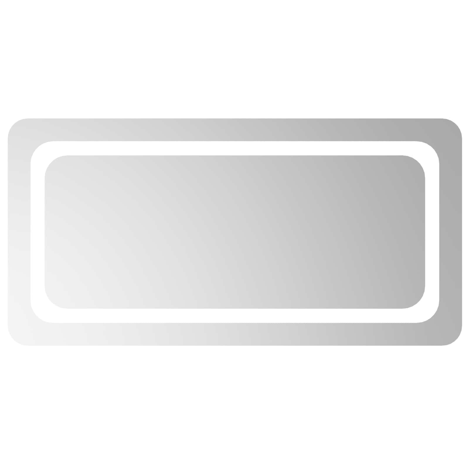 Lustro Łazienkowe LED 80x40 cm Przezroczyste ze Szkła Hartowanego