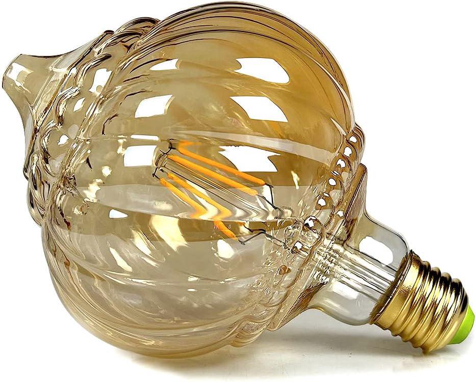 Żarówki LED Vintage 4W Ciepła Biel 2700Kelvin Duża Bańka Kryształowa Żarówka LED 220/240V Edison Gwint E27 Podstawa Specjalna Żarówka Dekoracyjna G125