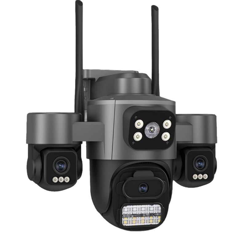Kamera monitoringu WiFi z trzema obiektywami 1MP 64GB, kolorowy noktowizor, do użytku wewnętrznego i zewnętrznego