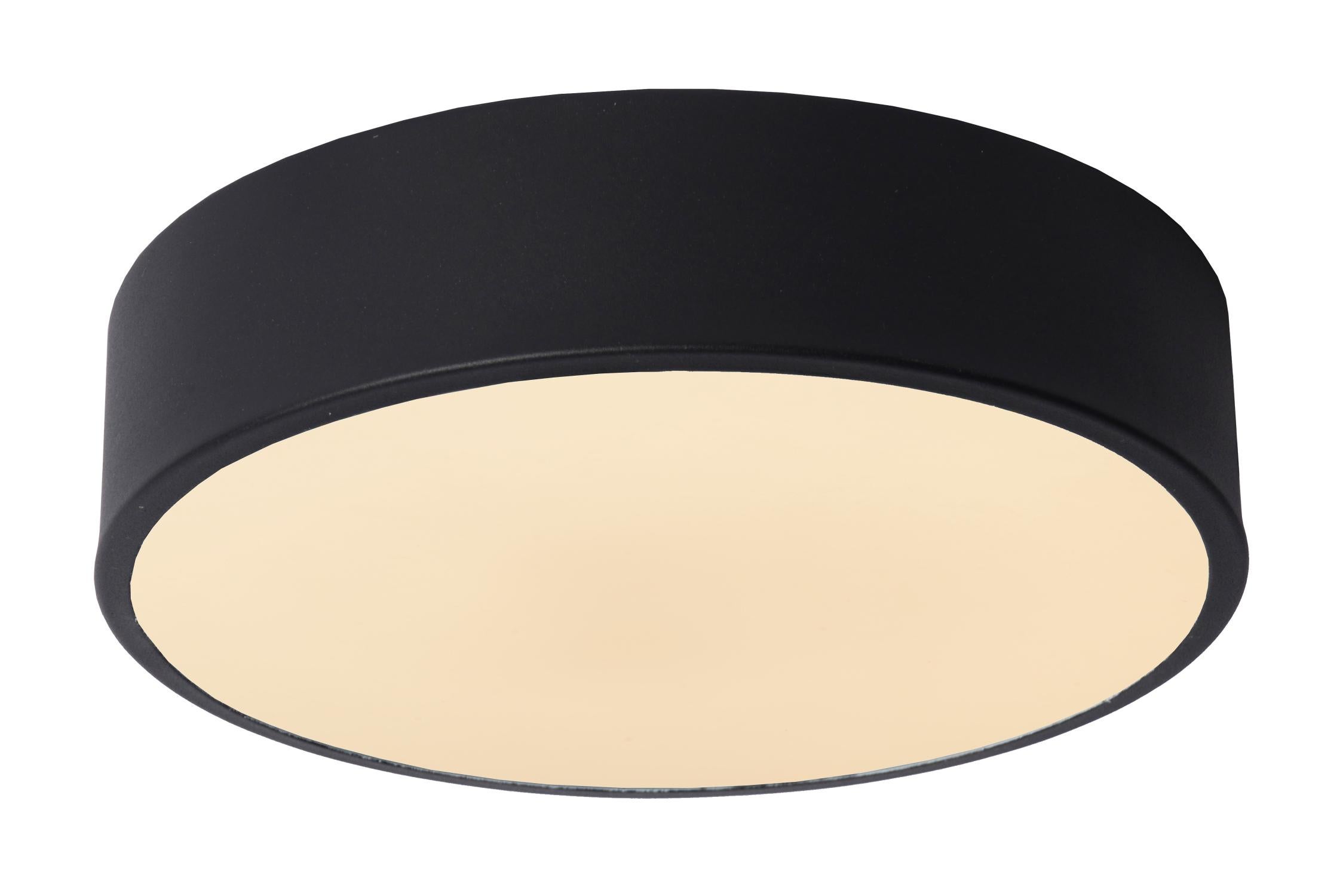 Plafon okrągły UNAR LED 12W Ciepła biel 840lm czarno-biały wym:5x20x20cm IP20 Lucide