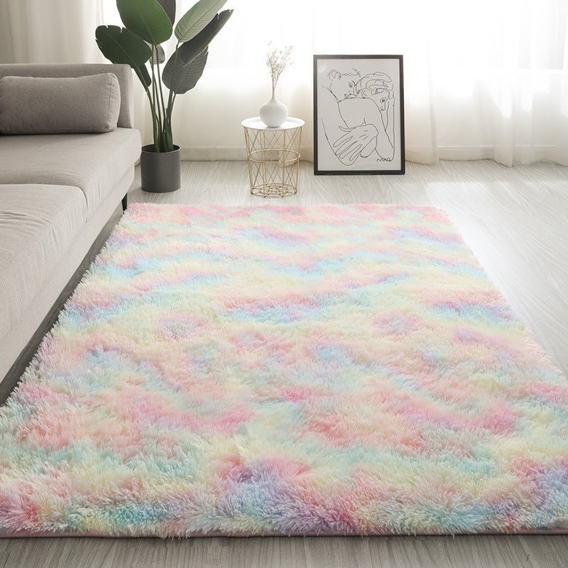 Dywan typu shaggy do salonu 160 x 230 cm – dywan z długim włosiem do salonu, sypialni lub strefy wypoczynkowej (wielokolorowy / tęczowy)