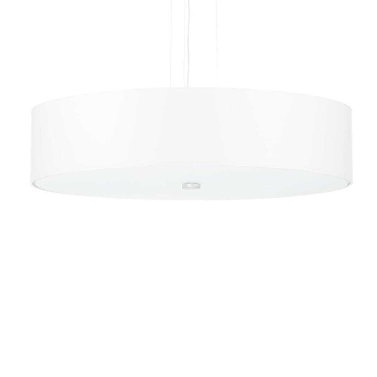 Lampa wisząca biała abażur z tkaniny Ø50 cm SKALA 5xE27 15W SL.0757 Sollux Lighting