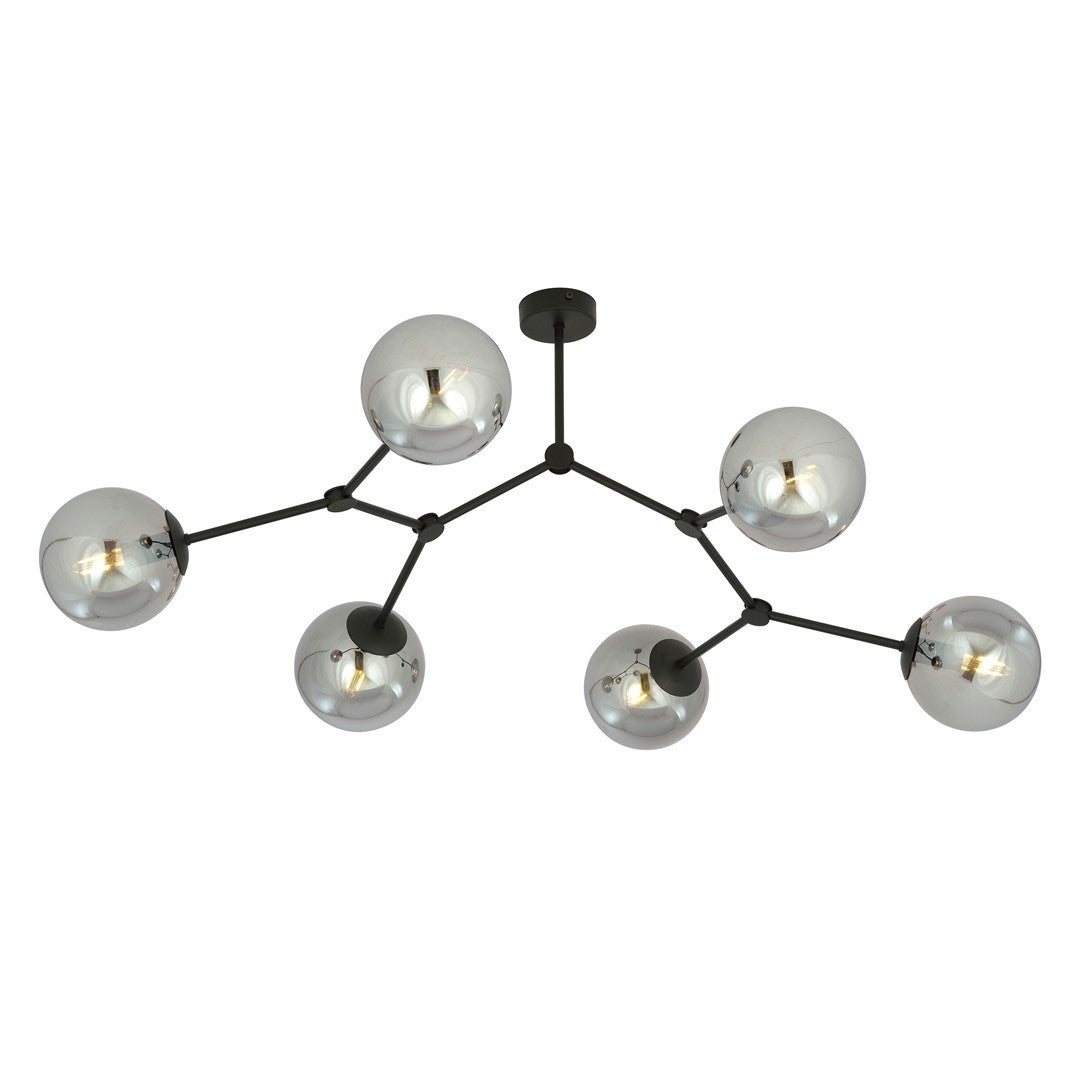 Żyrandol Emibig 6xE14 40W SPACE 6 BLACK/GRAFIT 1134/6