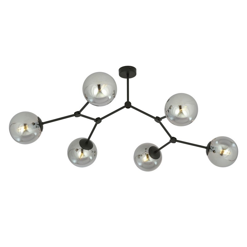 Żyrandol Emibig 6xE14 40W SPACE 6 BLACK/GRAFIT 1134/6