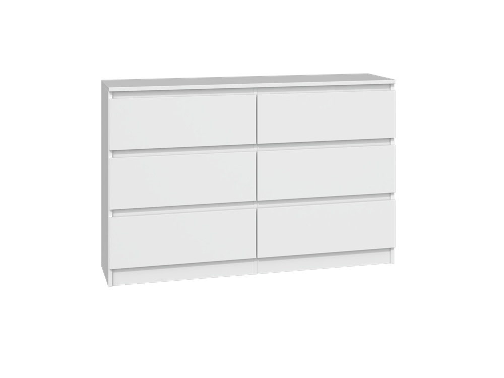 Topeshop M6 120 BIEL Komoda Biała