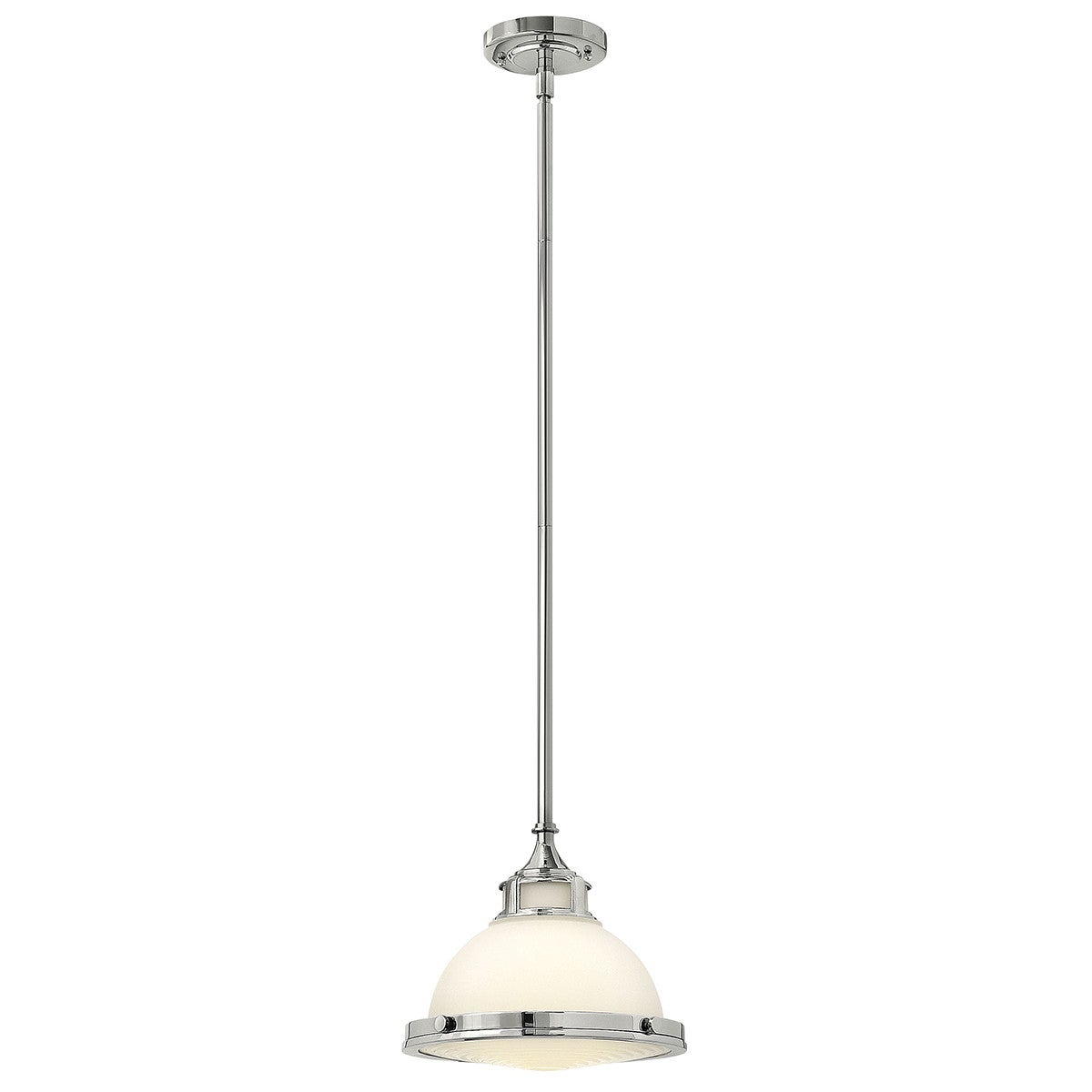Lampa wisząca biały i chrom Amelia 1xE27 60W Hinkley