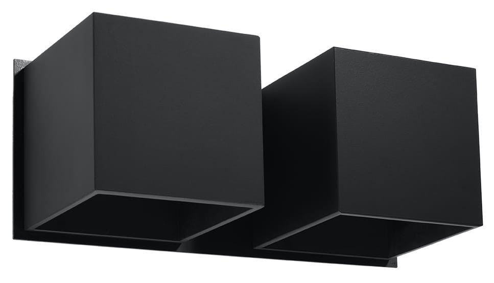 Kinkiet QUAD 2 czarny Sollux Lighting SL.0657