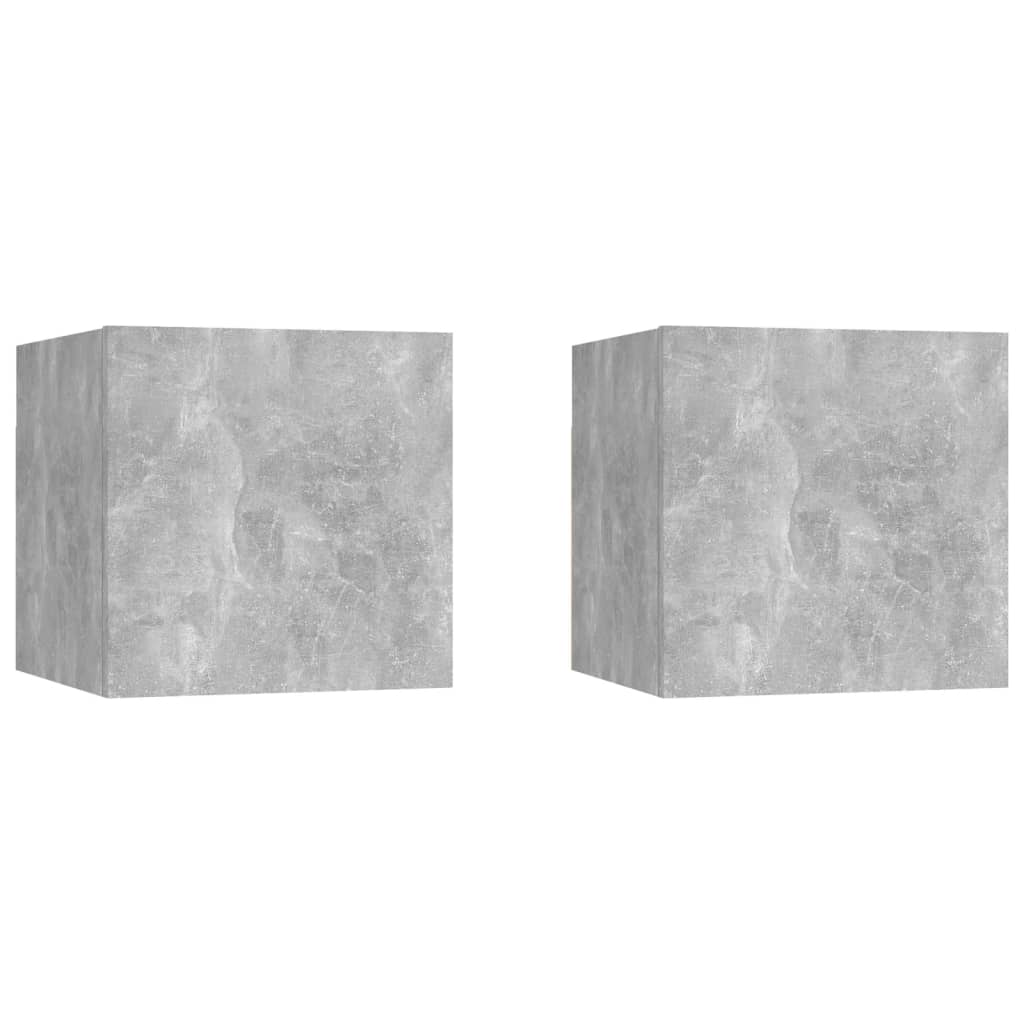 Stolik nocny VidaXL 2 szt. kolor szary 30,5x30x30cm materiał: drewno inżynieryjne