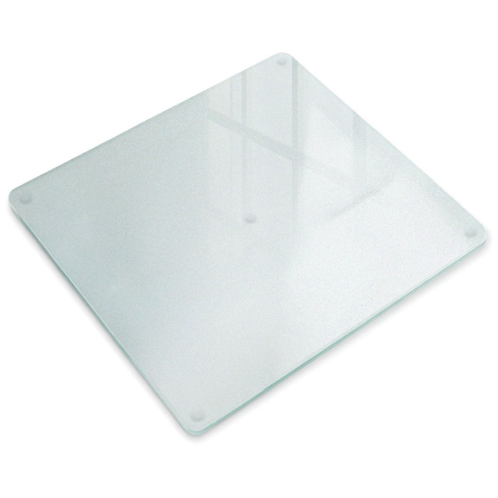 Prostokątna deska kuchenna - szkło mrożone hartowane do kuchni - wymiar 60x52 cm - Tulup