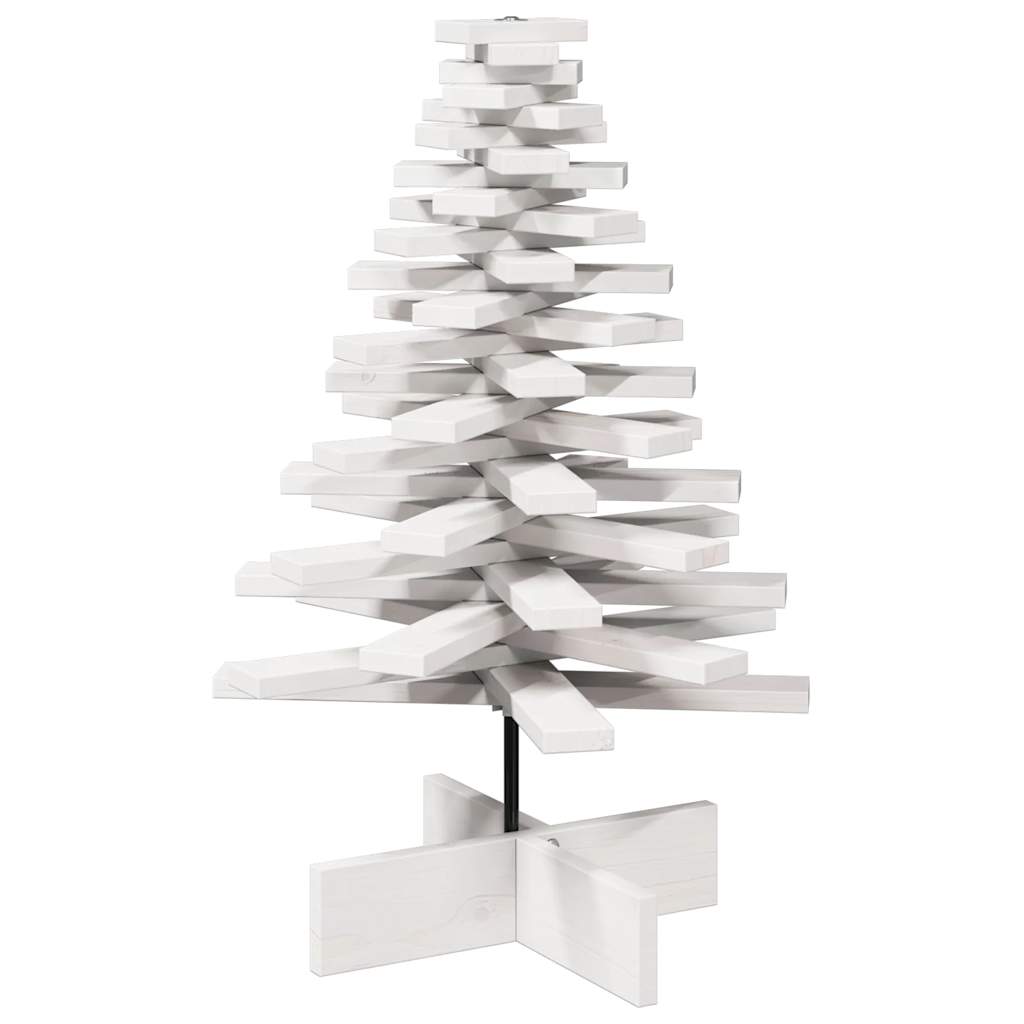 Drewniana choinka do udekorowania biała 80 cm sosnowa