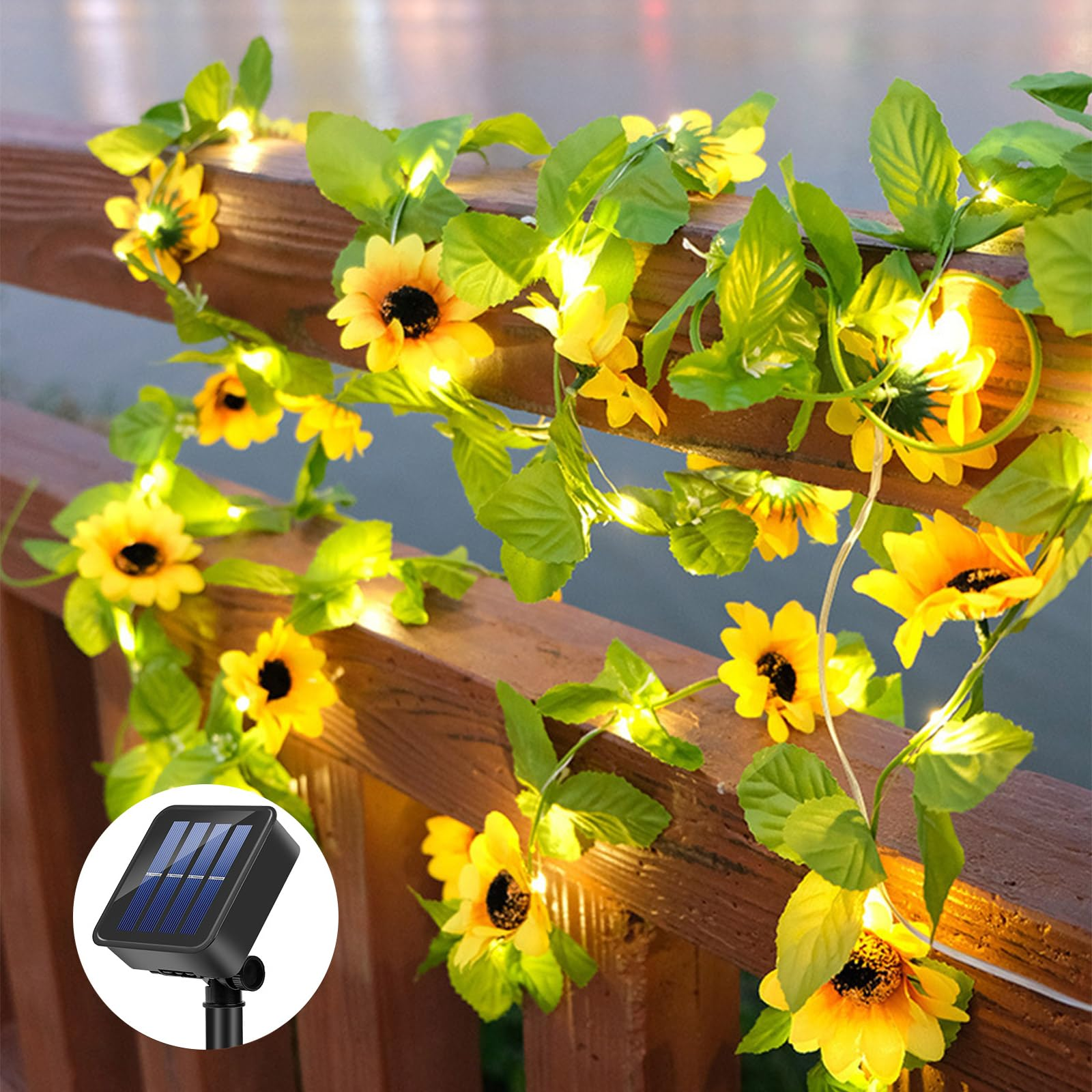 Cordão de luzes LED de hera artificial, cordão de luzes de 10 m, hera artificial com folhas verdes e 100 LEDs, grinalda de hera artificial
