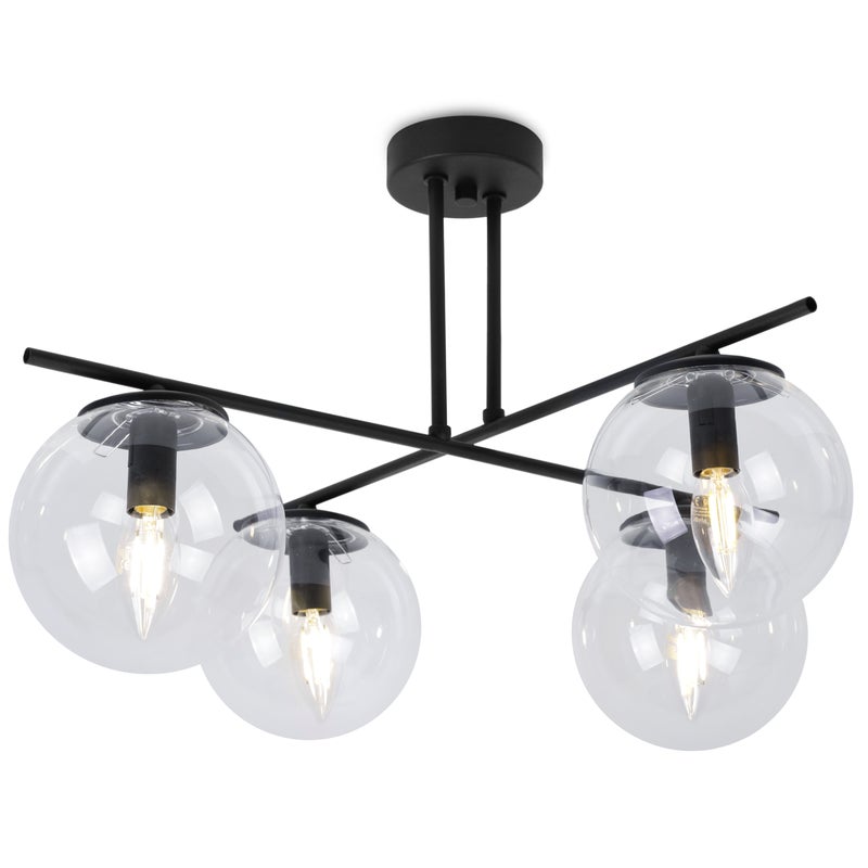 Lampa sufitowa wisząca Light Home LH Modena 4x E14 60W transparentny