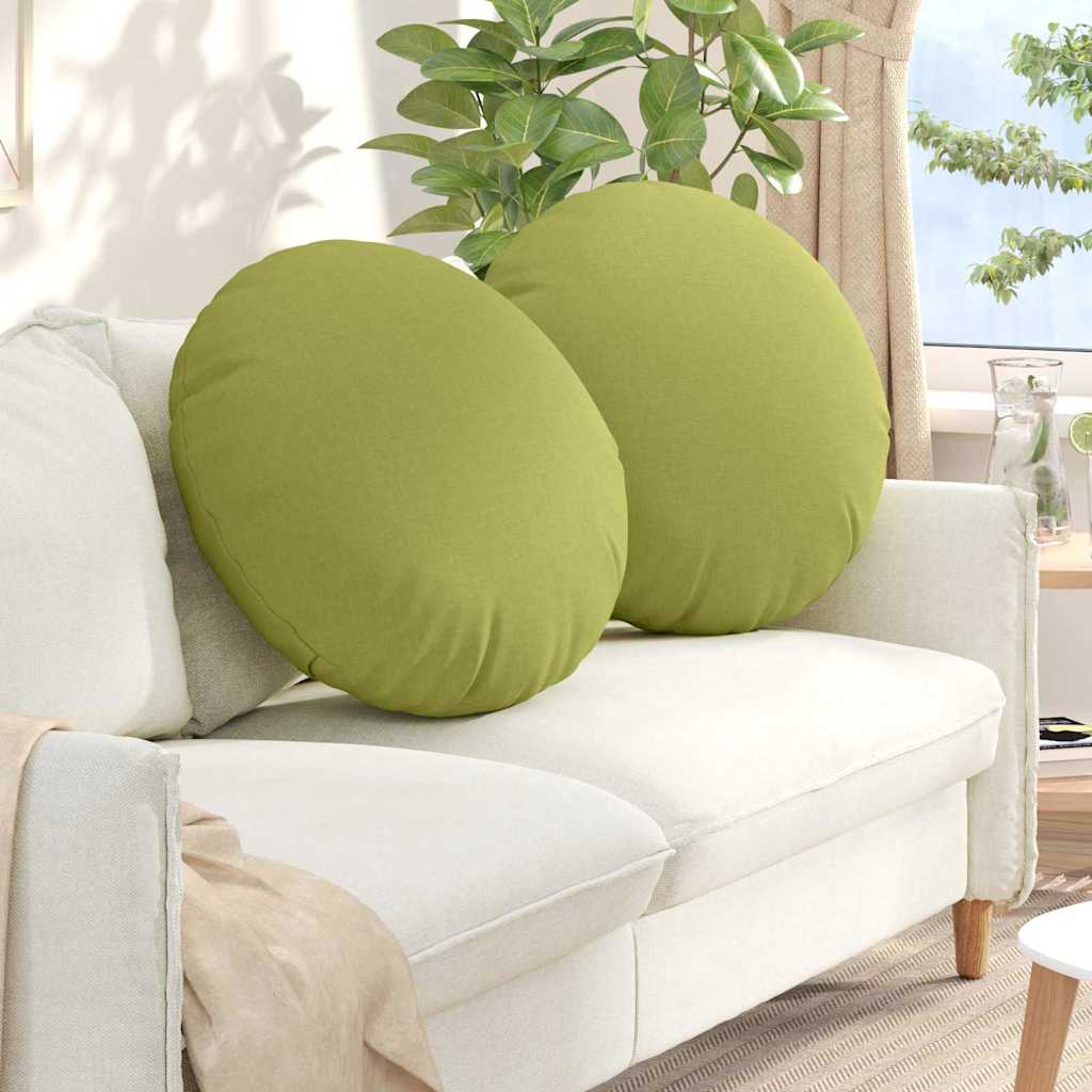 Poduszki na siedziska 2 pcs Jasnozielony Ø80 x 29 cm tkanina vidaXL