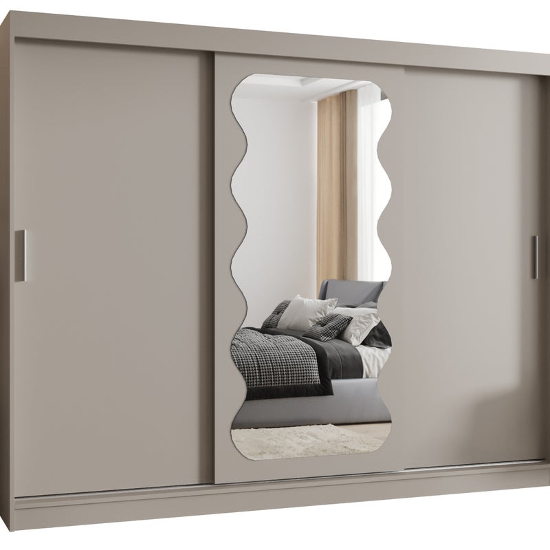 Szafa przesuwna garderoba SPOTI 250 x 62 x 200 cm Kaszmir