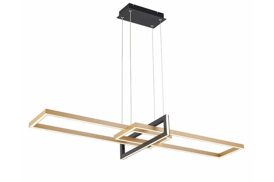 Lampa wisząca Aspen LED 36W Odcienie bieli 2880lm czarno-złota wym: 120 x 110 x 16 cm Reality