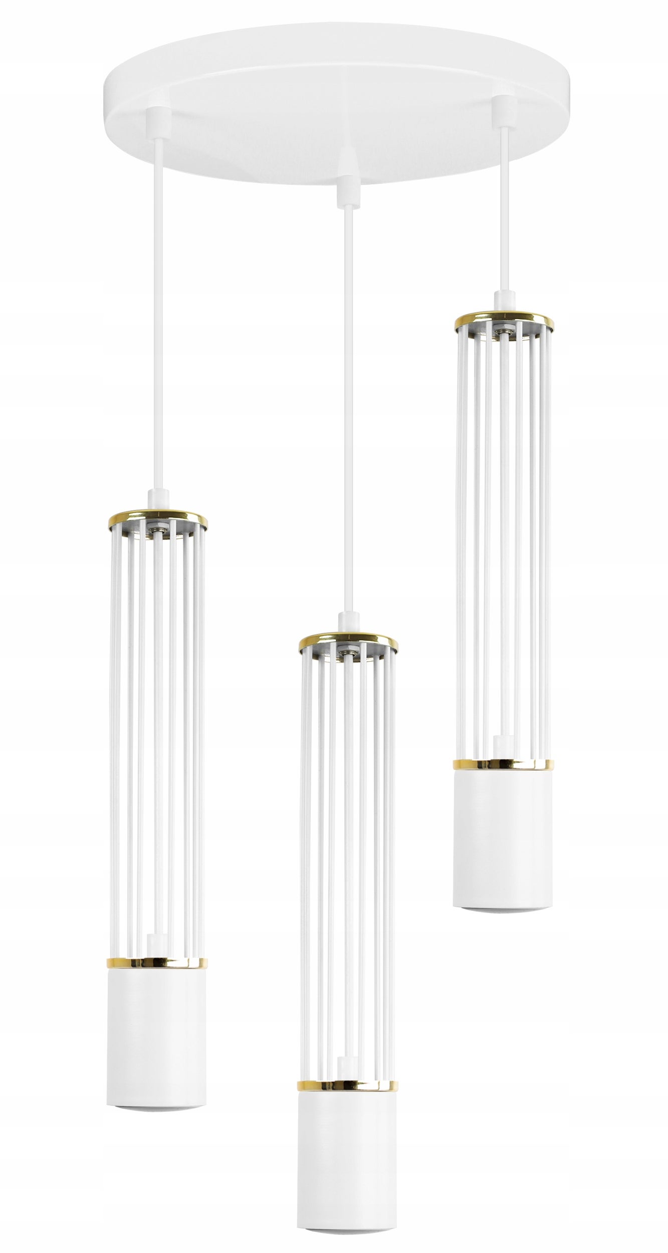 Lampa sufitowa wisząca Light Home LH Aria 3x GU10 okragły 30cm biały/złoty