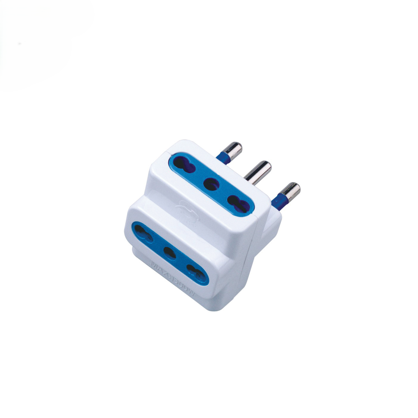 Alcapower Adapter potrójny 16A Włoska wtyczka 3-stykowa 250V AC Moc 1500W Rozgałęźnik biały Kompatybilny ze standardem włoskim