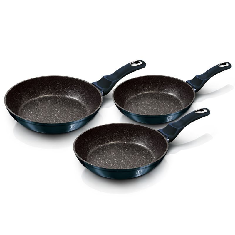 Zestaw 3 patelni granitowych 20/24/28 cm Berlinger haus bh-6177 komplet 1szt