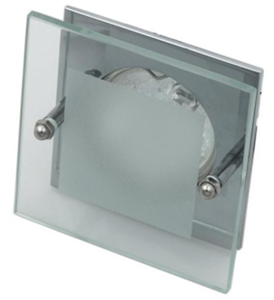 Oprawa wpuszczana sufitowa chromowana kwadratowa szkło 1xMR16 50W SZ-04 Candellux