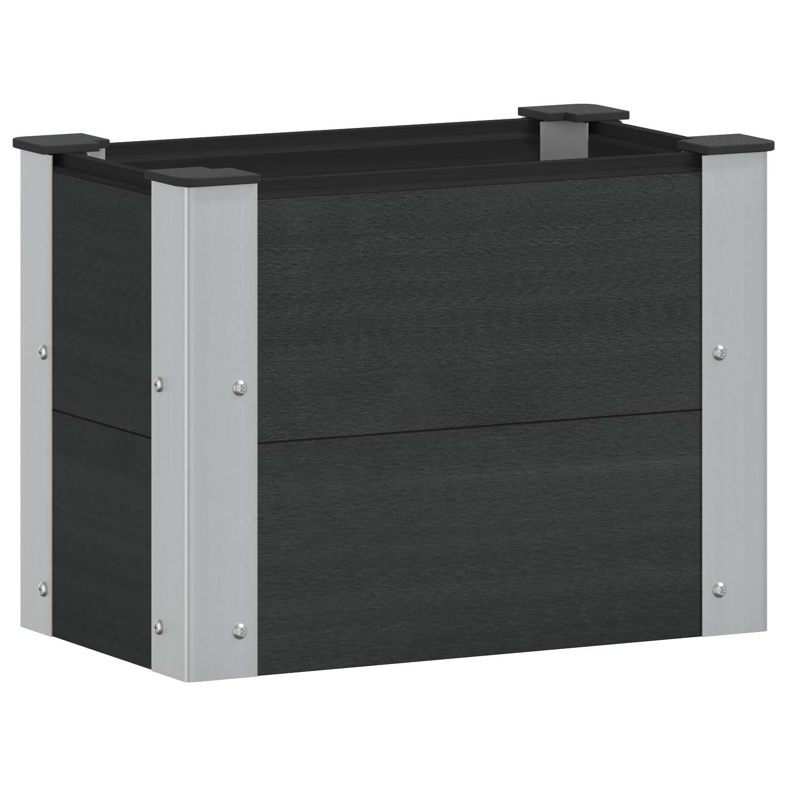Podniesiona rabata ogrodowa Czarny 50 x 30 x 36 cm