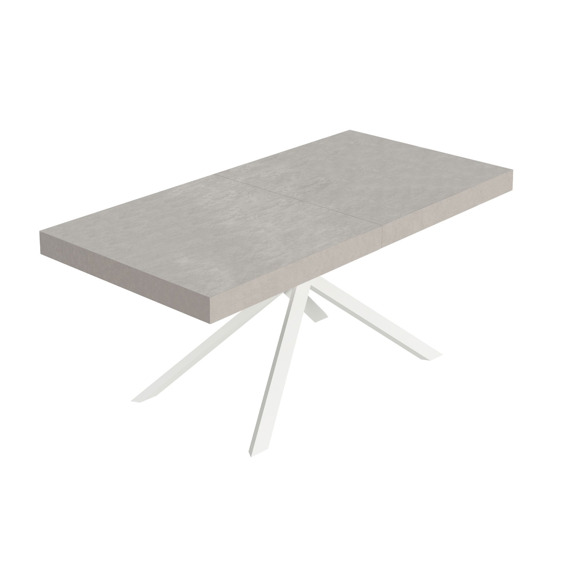 Stół rozkładany Niket kaszmirowy 200/304x90 cm z białymi nogami