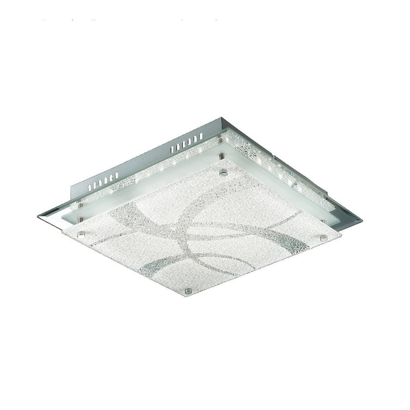 Plafon kwadratowy LED ORLANDO 17W 3000K 1360lm szkło biały wym:8,5x34x34cm IP20 Italux