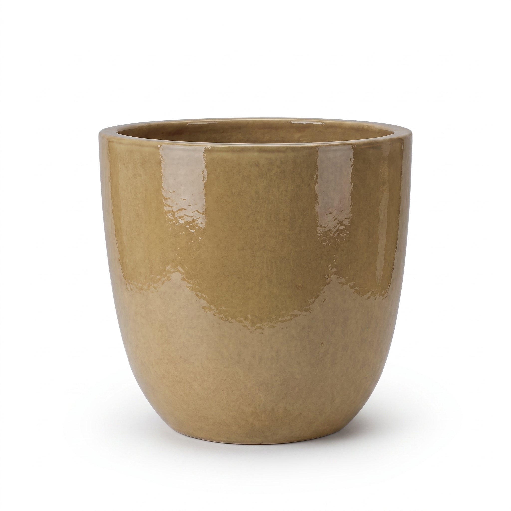 Donica ceramiczna Provencelia LANCELOT Ochra, sred.47 x H41 cm, mrozoodporna, rękodzieło, szkliwiona
