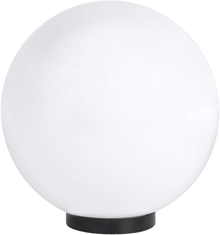 Lampa kula Ø 30 cm, kula, 230 V, zewnętrzna, IP44, E27, dekoracyjna, zewnętrzna, z podstawą, do ogrodu i tarasu, biała