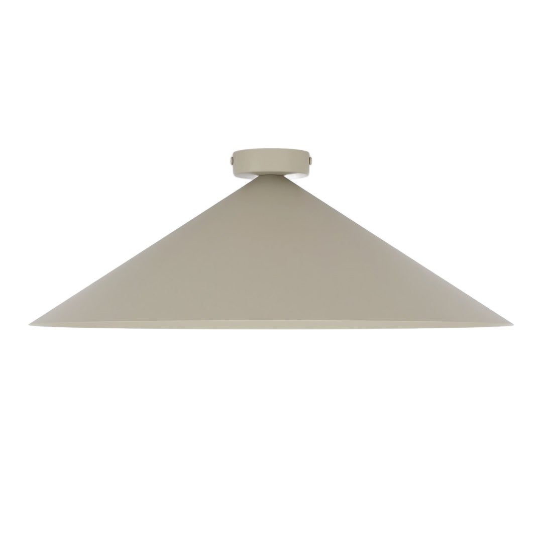 Lampa sufitowa minimalistyczna beżowo-biała szklana kula stożek fi50cm 1xE14 10W MONO Emibig