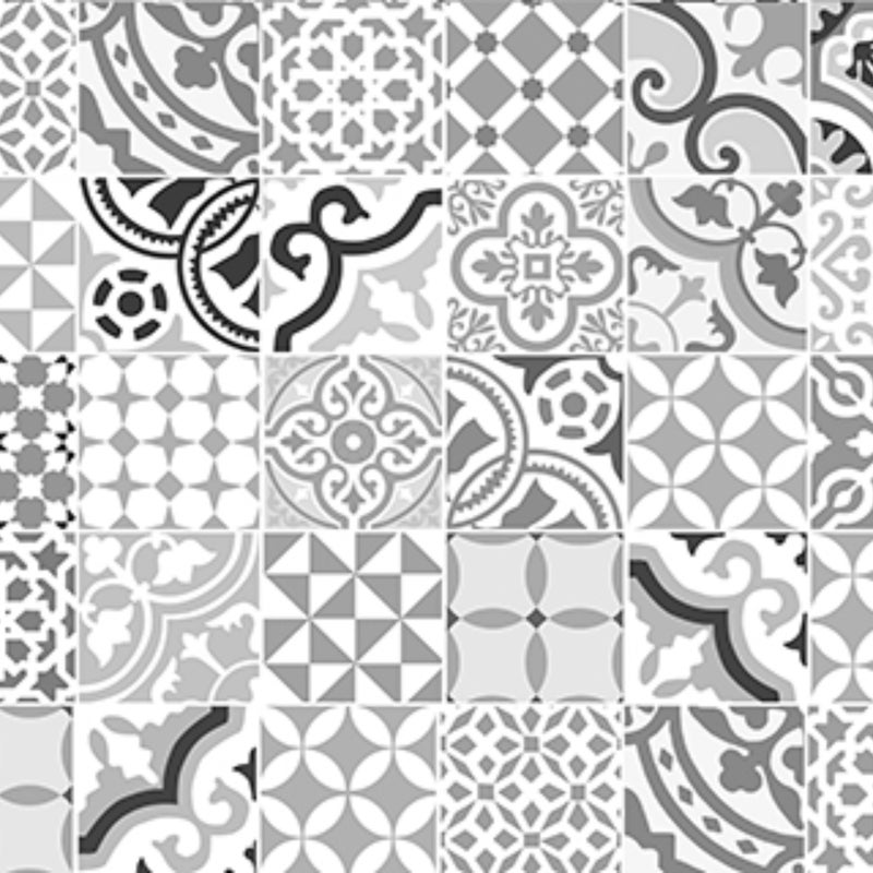 Dywan winylowy Chamonix 80x300 cm - antypoślizgowy PVC, winylowy do kuchni lub salonu, zmywalny, styl hydrauliczny