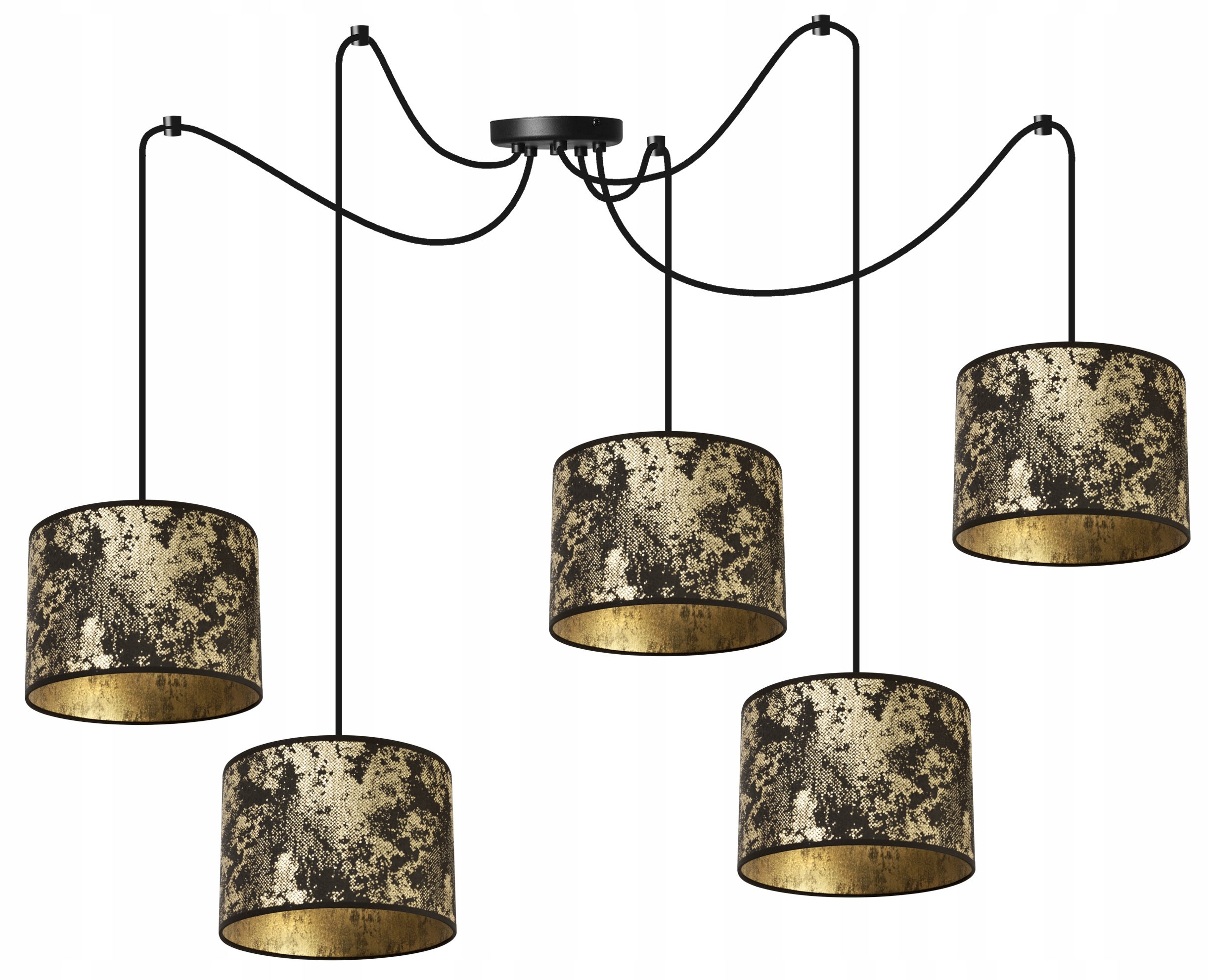 Lampa sufitowa wisząca Light Home LH Pająk Werona 5x E27 60W złoty/czarny