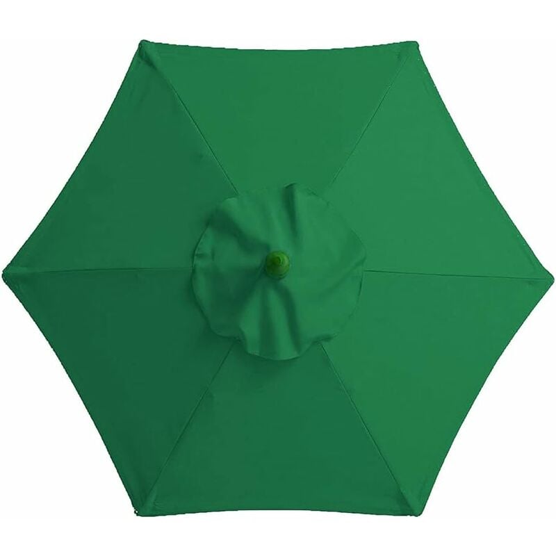 Pokrowiec na parasol, wymienna osłona do parasola ogrodowego, anty-ultrafioletowy, wodoodporny parasol ogrodowy, 2 m/6 ramion, zielony