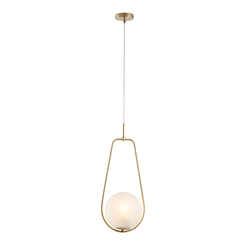 Sospensione in ferro bronzato 1 luce con sfera dm.20 H.59 - MAX 159 - Ø24