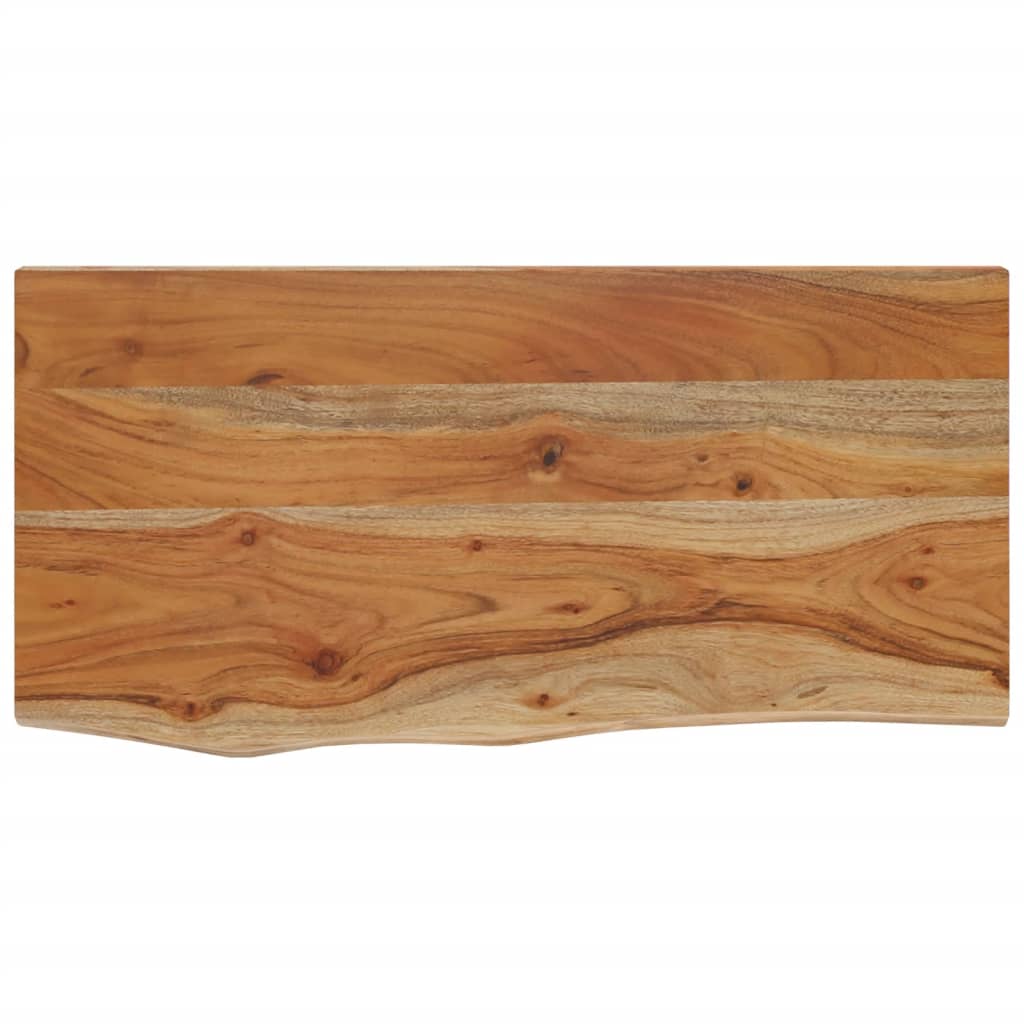 Półka ścienna prostokątna z drewna akacjowego live edge 60x30x2,5 cm