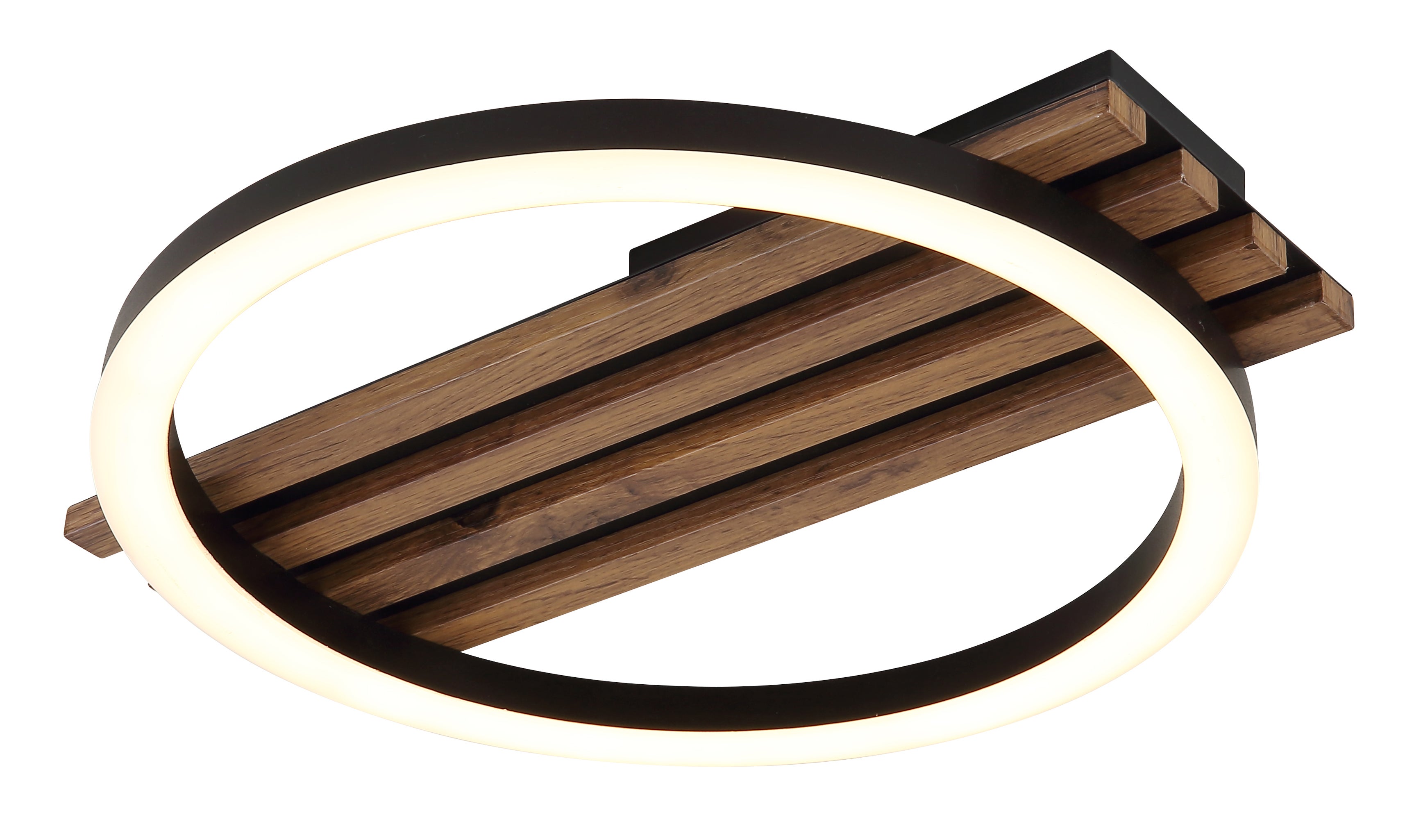 Matowa czarna metalowa lampa sufitowa, LED