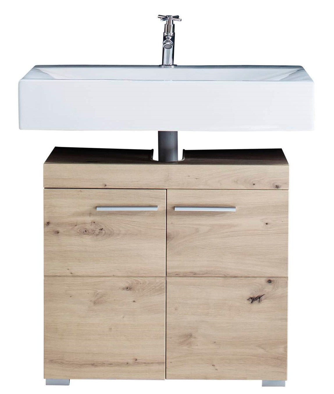 trendteam smart living - Mobiletto da bagno Amanda, 60 x 56 x 34 cm, in rovere con ampio spazio