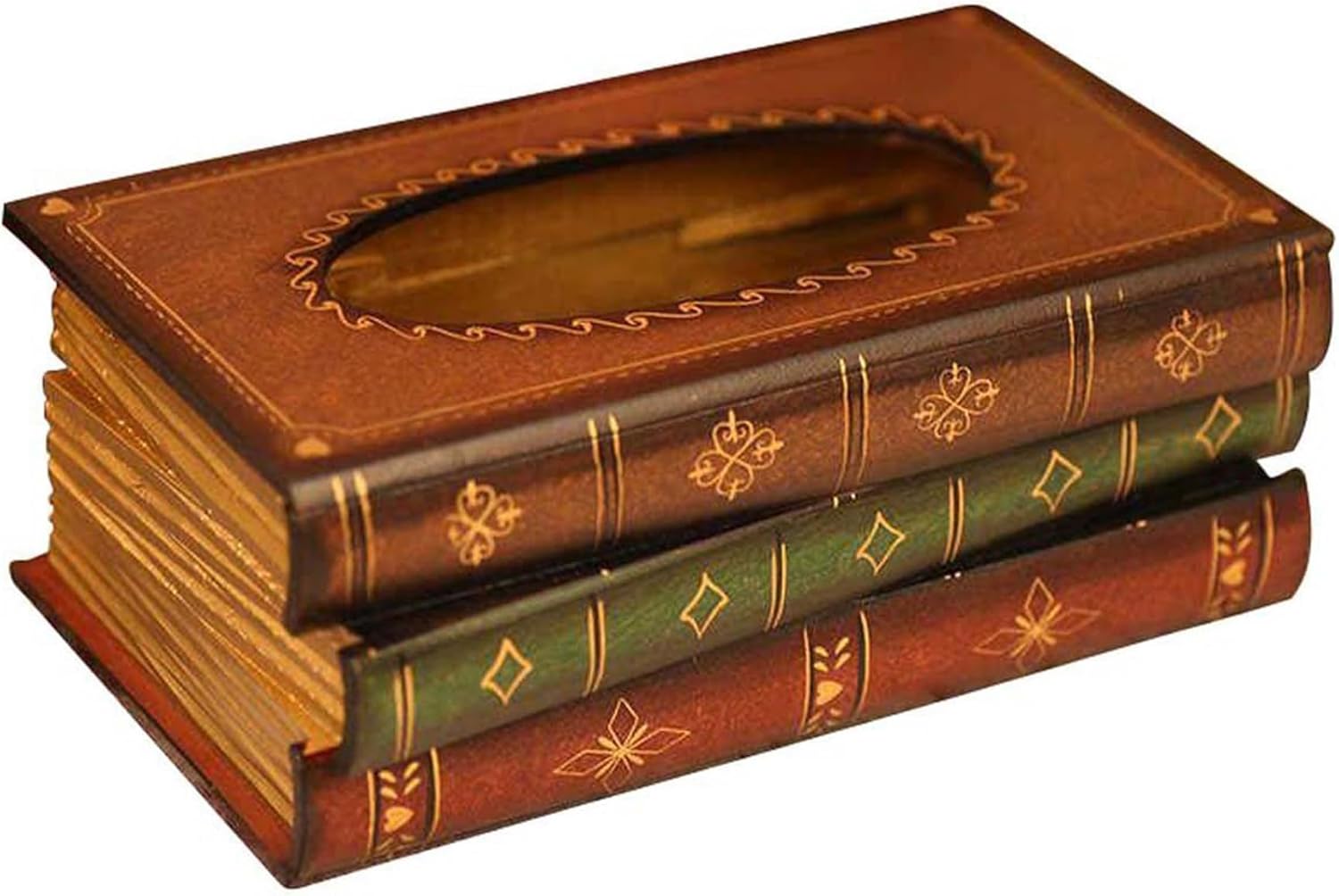 Eleganckie pudełko na chusteczki w stylu retro - Szerokość: 14,5 cm - Nadaje się do domu, biura i samochodu - 25,5 x 14,5 x 10 cm
