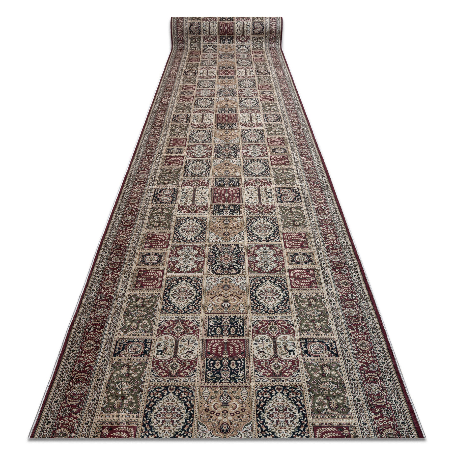 CHODNIK podgumowany DO PRANIA LOTUS CASSETTES 39980 Orientalny beż / czerwony 60cm 60x1200 cm