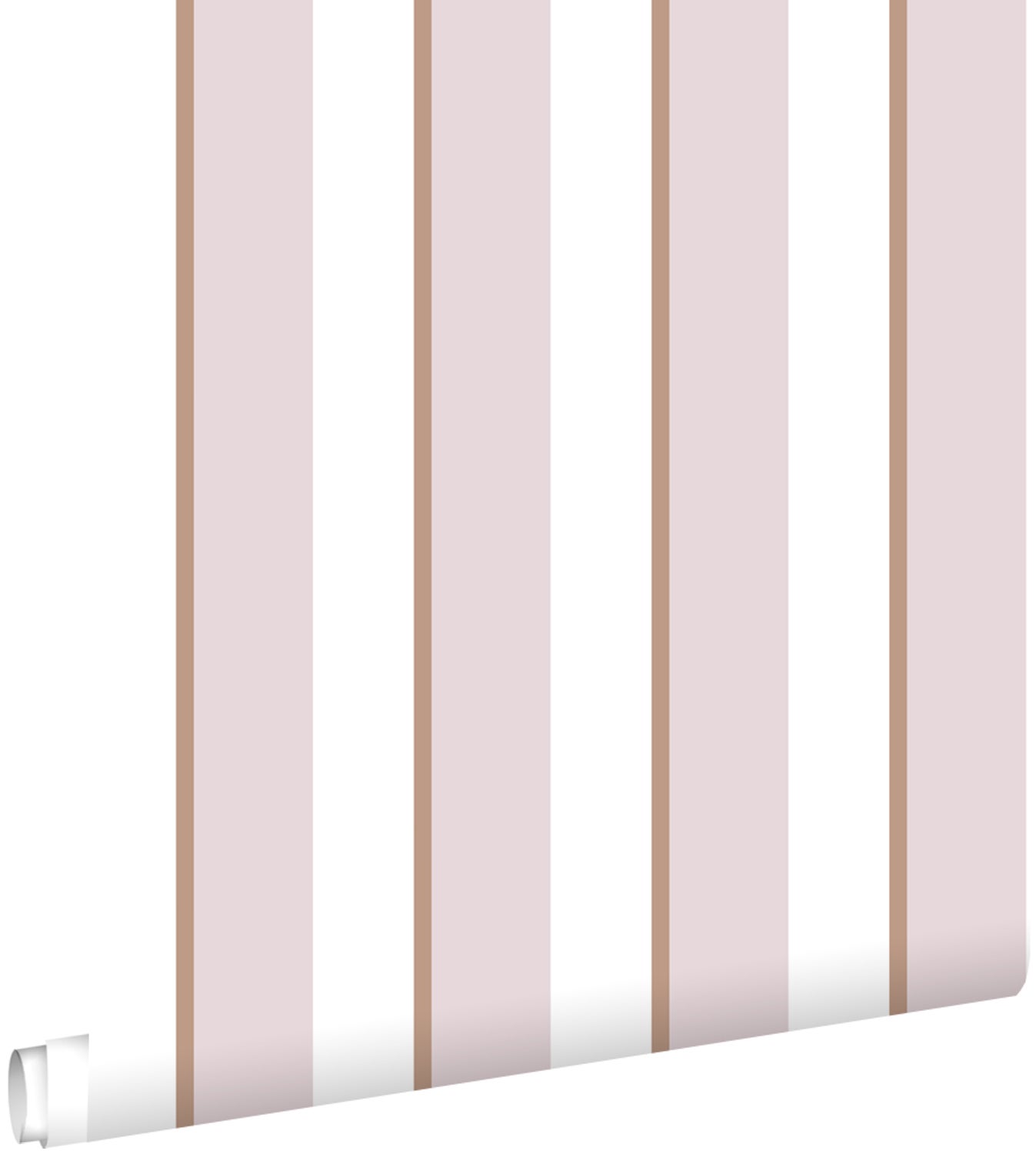 Tapeta paski liliowy fiolet i biały - 50 x 900 cm - ESTAHOME