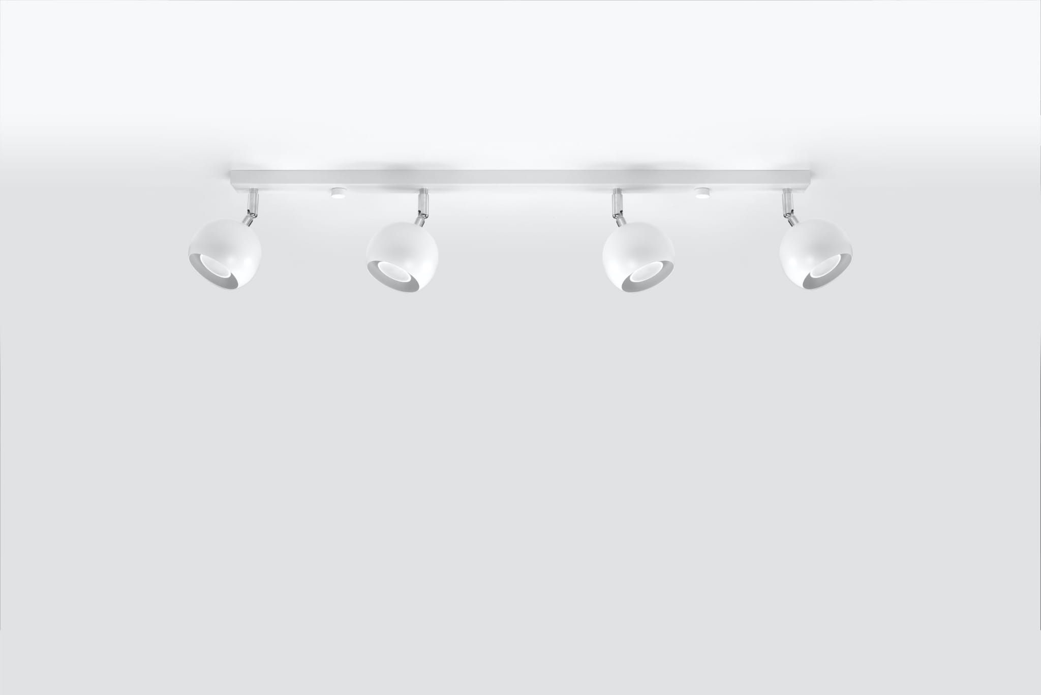 Plafonnier Acier Blanc GU10 4 Oculare Line