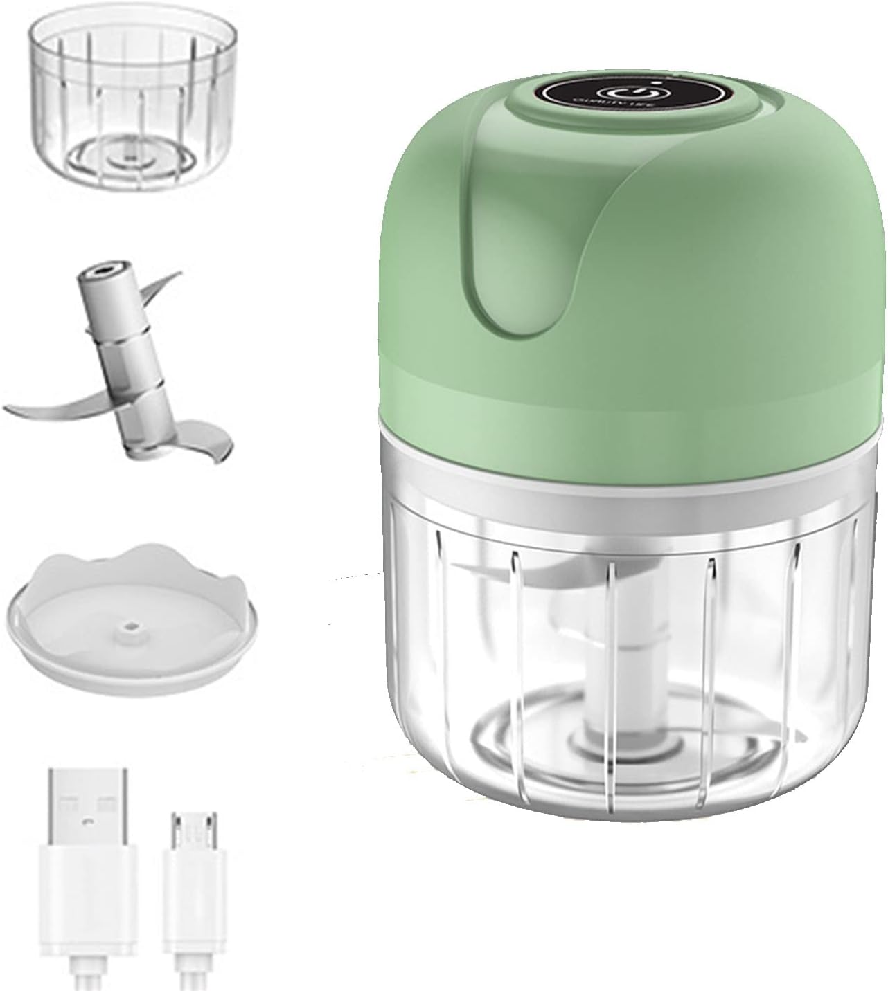 Mini elektryczny rozdrabniacz do czosnku przenośny bezprzewodowy robot kuchenny mikser ml Mini rozdrabniacz do czosnku warzyw owoców Cyan