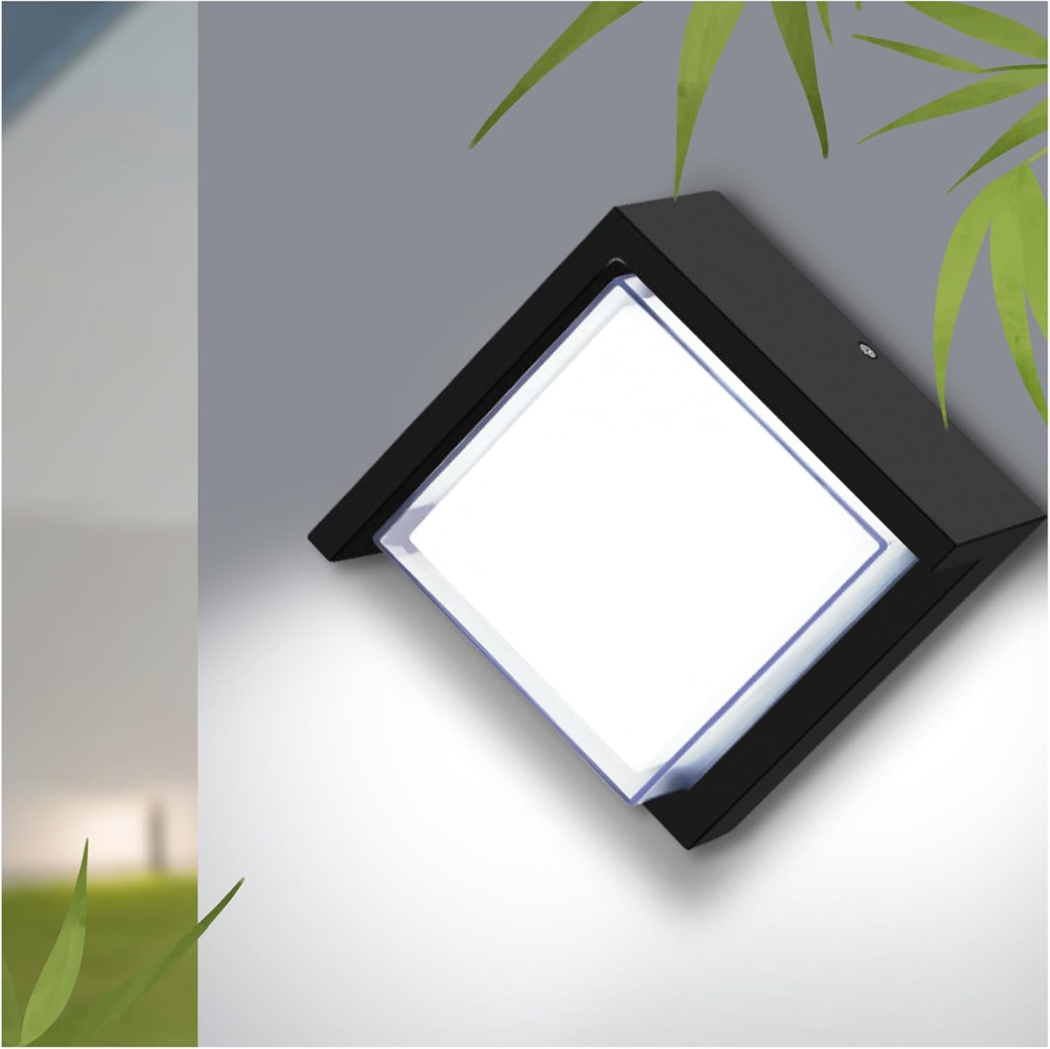 Kinkiet zewnętrzny - 6000K - 12W - kinkiet LED - wodoodporny - odpowiedni na ganki, garaże i tarasy.